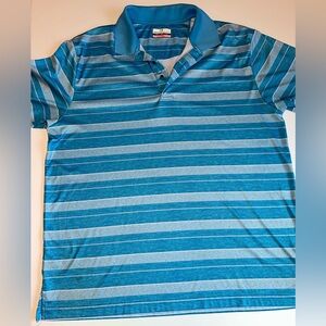 Grand Slam Blue Striped Polo Shirt